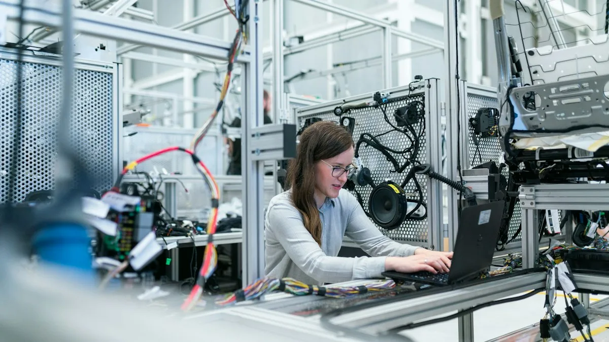 Industrial robotic hardware and embedded edge AI compute module under thermal load testing